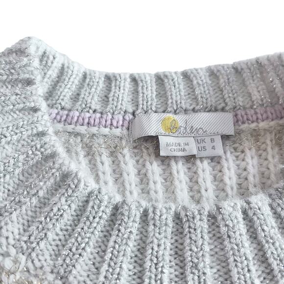 Boden Tinsel Stripe Wool & Alpaca-Blend Sweater size 4 NWOT - Picture 5 of 9